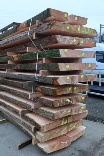 Stack of Douglas Fir timber fins