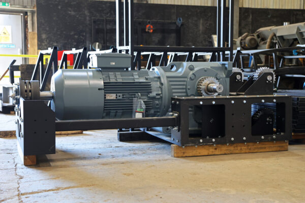Photo of 75kW motor in Stage One hangar