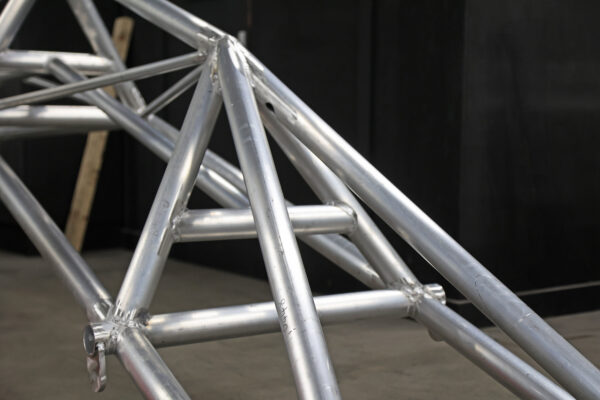 Close up photo of metal tusk design