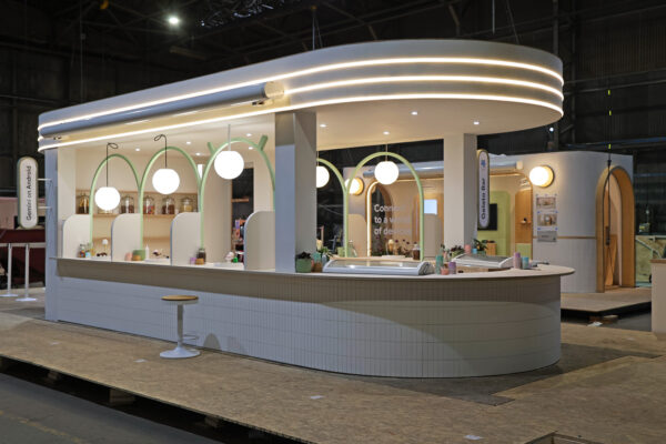Photo of gelato bar exhibition structure test build