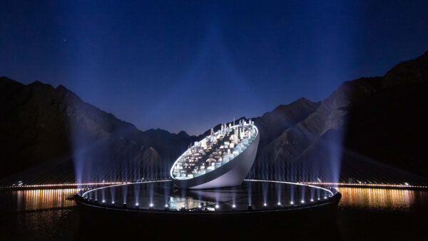 Photo of rotating performance area at UAE National Day 50
