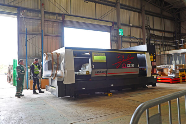 Photo of laser plate cutting machine in workshop