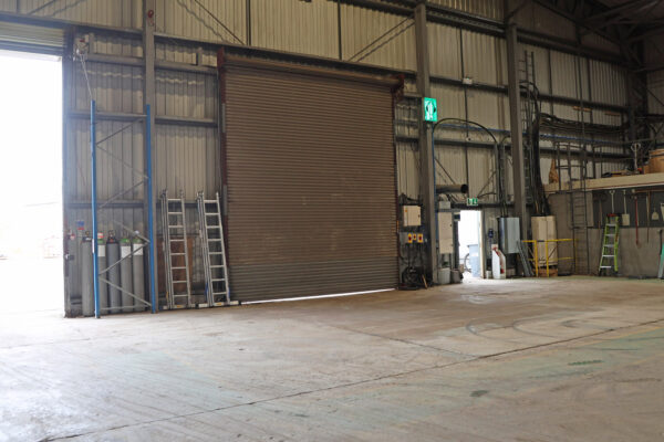 Photo of empty workshop where machine is to be installed