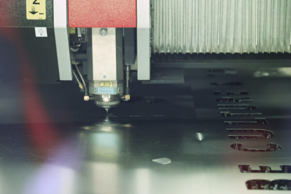 Photo of nozzle of fibre laser cutting machine