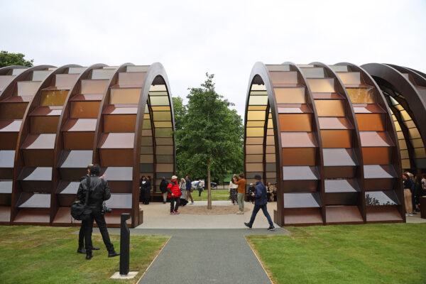 Photo of the opening day of the Serpentine Pavilion 2025