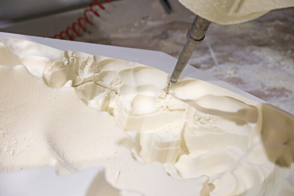 Close up photo of CNC machining
