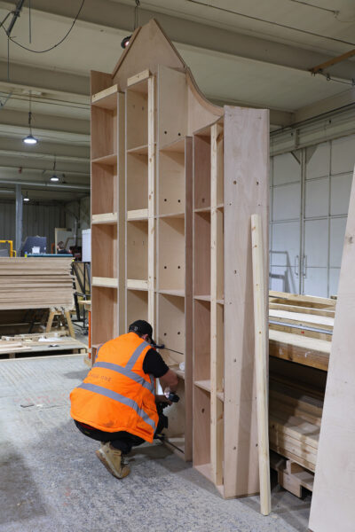 Photo of plywood wall structures