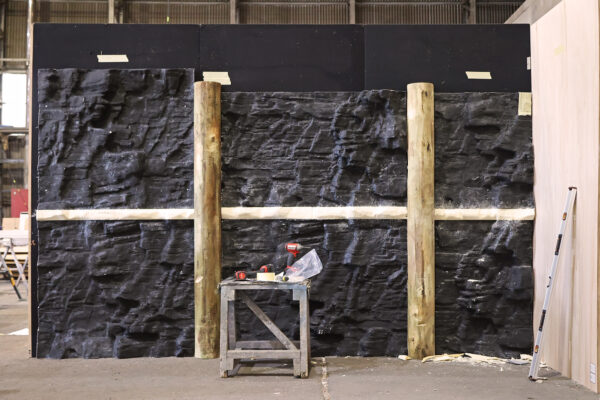 Photo of replica coal-face during test-build