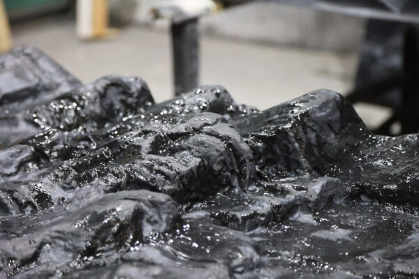 Close photo of replica coal-effect scenic design