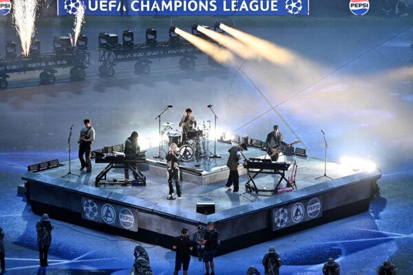 Photo of UEFA Champions League Final 2024/25 Kick Off Show presented by Pepsi, Linkin Park performing on stage