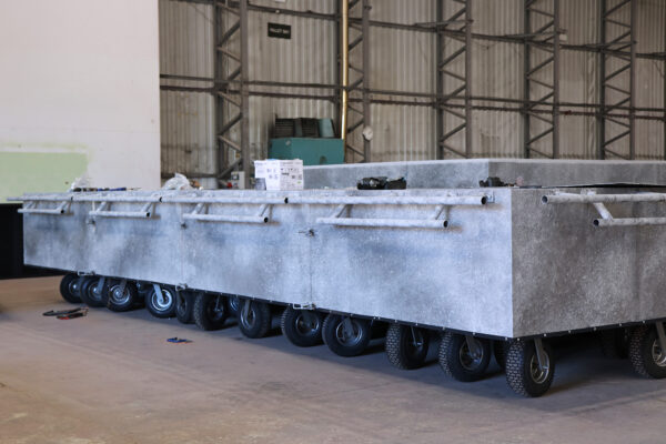 Photo of stage build in workshop