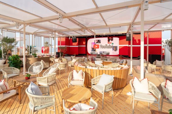 Photo of YouTube stage set display