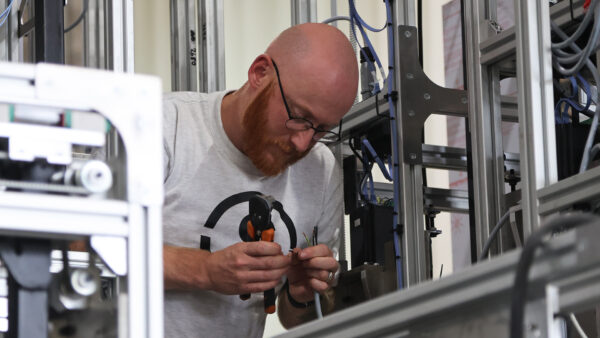 Photo of engineering wiring a bespoke structure