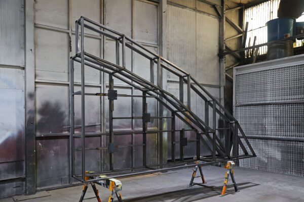 Section of a metal frame